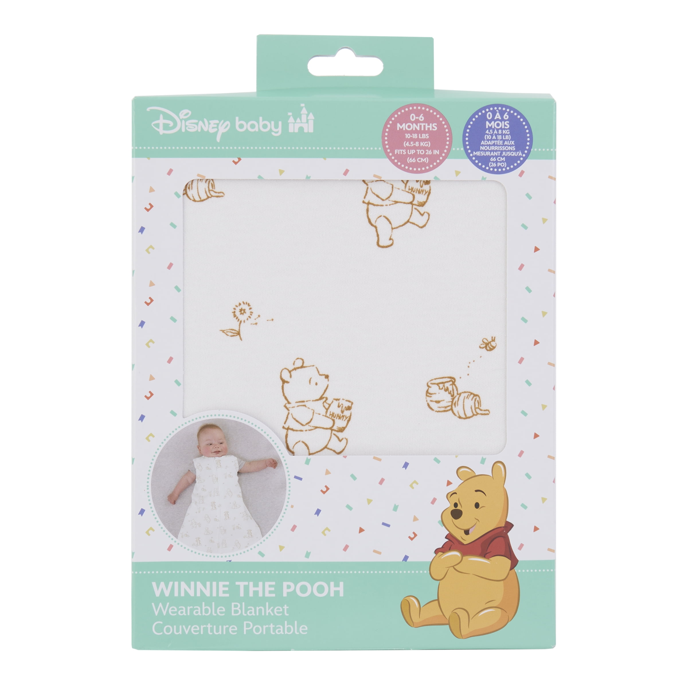Winnie the Pooh Wearable Baby Blanket, Infant Unisex, Taupe
