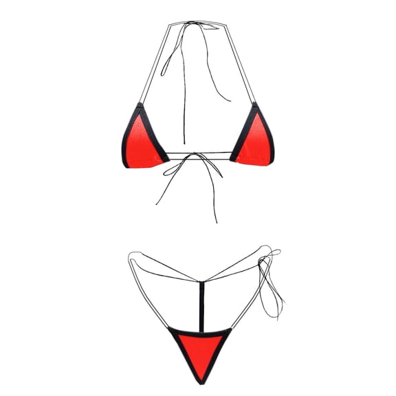 Hrsba Bikini Set for Women 2 Piece Bathing Suits with Sheer Overlay Lightweight Summer Swimwear