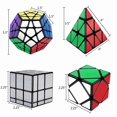 thumbnail image 2 of Speed Cube Set, Pyramid Mirror Skew Megaminx Cube Collection, Toy Puzzles For Kids And Adults Set Of 4--（Aimia）, 2 of 3