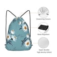 thumbnail image 5 of XMXT Unisex Drawstring Backpack for Women Men, Flower Realistic Print Waterproof Gym Bag String Bags for Shopping Sport Travel, s, 5 of 8