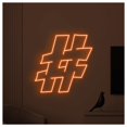 thumbnail image 2 of Letrero De Neón Con Hashtag, Ideal Para Decoración Oficinas Y Estudios, Brillo Ajustable, 38cm, 2 of 3