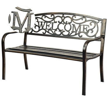 Costway Garden Bench Outdoor Furniture Porch Path Loveseat Chair