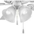 thumbnail image 2 of Progress Lighting Airpro 4-Light Ceiling Fan Kit, LED, Antique Bronze, Alabaster Glass, 2 of 3