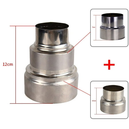 

GLFILL Stainless Steel Flue Liner Reducer Tubing Connector Chimney Adaptor Stove Pipe