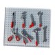 thumbnail image 2 of Juego de 8 herramientas de garaje para coche, escala 1/64, juguetes de simulación para taller de maquetas de arquitectura Rojo, 2 of 9