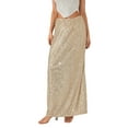 thumbnail image 2 of LMLYSoH Women's Sequins Long Skirts Low Waist Party Skirts Spring Summer Fashion Casual Skirts Streetwear, 2 of 9