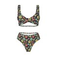 thumbnail image 4 of Daiia Daisies Flowers Women's Bikini Set Two Piece Swimsuit High Waisted Bikini Adjustable Straps Bikini Perfect for Beach, Pool, and Summer Vacation-Large, 4 of 9