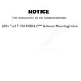 thumbnail image 2 of TOR Front Steering Tie Rod End Ball Joints Idler Arm Pitman Kit for Car 2004 Ford F-150 4WD 2.5" Between Mounting Holes - Left Right Side (Driver Passenger) KTR-103960, 2 of 2