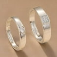 thumbnail image 3 of 925 Silver Forever Love Couples Rings,Silver Color Open Rings Adjustable Cubic Zirconia Ring,Stone Lover Wedding Ring Set,Gift Girlfriend, 3 of 3