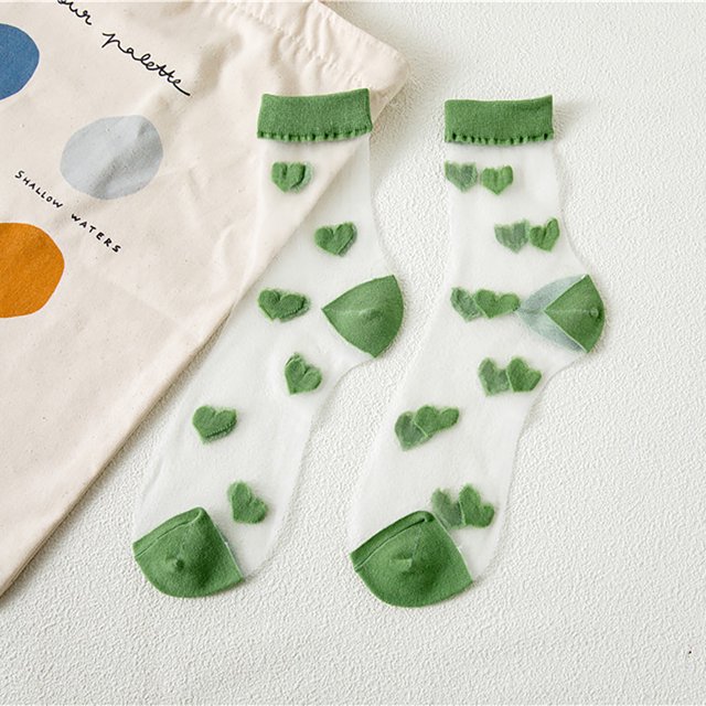 Chaussettes pour Filles Mode Femmes Maille Dames Respirabilité Patchwork Fines Bas pour Femmes en Solde
