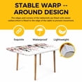 thumbnail image 4 of Pink Valentine's Day Table Cloths for 6 Foot Rectangle Tables, Spring Floral Farmhouse Patio Waterproof Elastic Fitted Tablecloths, Washable Rectangular Table Cover for Camping, 4 of 8