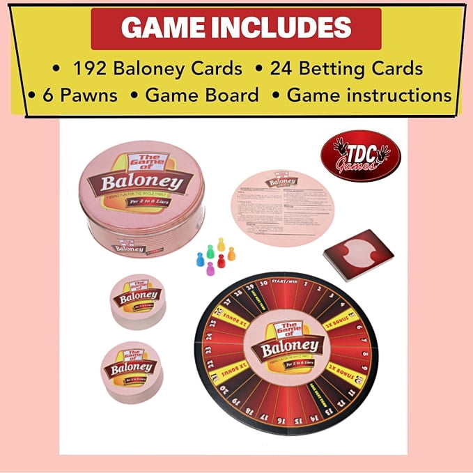 TDC Games The Game of Baloney Board Game - 2-6 Players