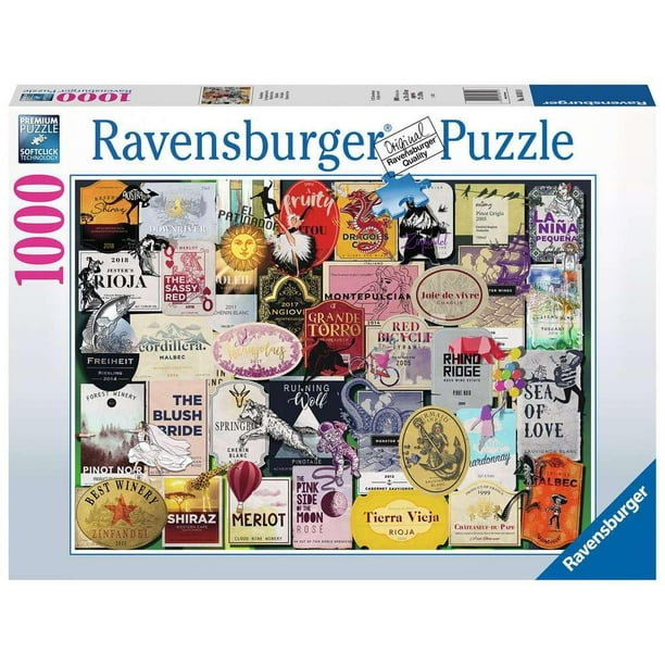 Rompecabezas Etiquetas De Vinos 1000 Piezas Ravensburger Etiquetas de vinos