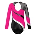 thumbnail image 4 of iiniim Marble Print Gymnastics Leotard for Girls Sparkle Dance Bodysuit Dancewear 6-16 Hot Pink 14, 4 of 7