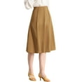 thumbnail image 5 of Allegra K Women's High Waist Knit A-Line Pleated Fared Skirt, 5 of 6