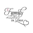 thumbnail image 2 of WREESH Family Is Two People Fall In Love Wall Stickers Art Room Removable Decals DIY, 2 of 6