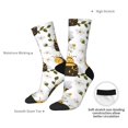 thumbnail image 4 of Xecao Honey Bee Insect Pattern Sport Socks for Women and Men Crew Socks Sporty Calf Socks Casual Socks, 4 of 6
