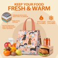 thumbnail image 5 of Dachshund and Flower Insulated Lunch Bag for Women & Adults,Large Portable Soft Cooler Lunch Bag,Thermal Food Storage Tote with Pearl Cotton,8.66L,8.75x5.75x9.5 Inch, 5 of 6