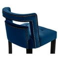thumbnail image 5 of TOV Furniture Hart Grey Velvet Bar Stool with Silver Tipped Legs, 5 of 6