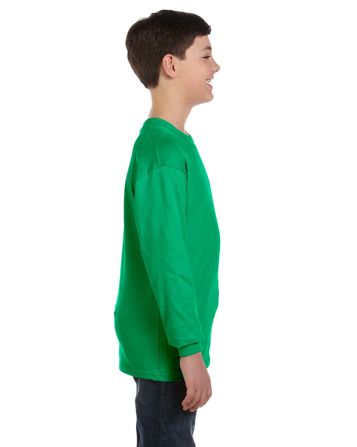 Boys 5.3 oz. Heavy Cotton Long-Sleeve T-Shirt 10 Pack