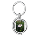thumbnail image 1 of White Cosmos Rotating keychain Metal Keyring Holder, 1 of 2