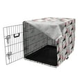 thumbnail image 3 of Floral Dog Crate Cover, Fashion Flowers Sneakers as Pots on Plain Background, Easy to Use Pet Kennel Cover Small Dogs Puppies Kittens, 7 Sizes, Multicolor, by Ambesonne, 3 of 6