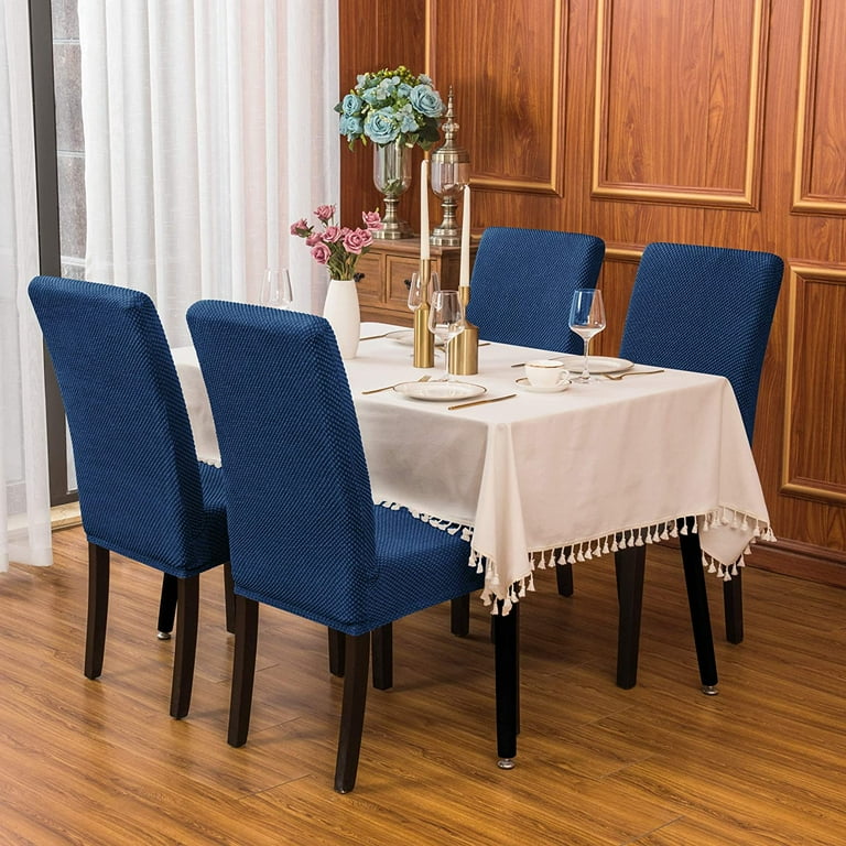 Subrtex stretch textured online grain dining chair slipcover
