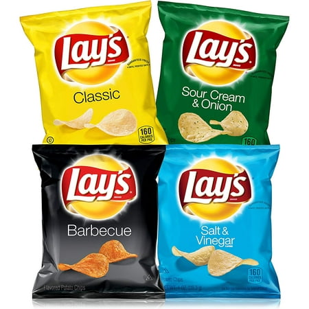Lay's Potato Chip Variety Pack, 40 Count (Best Oil For Frying Potato Chips)