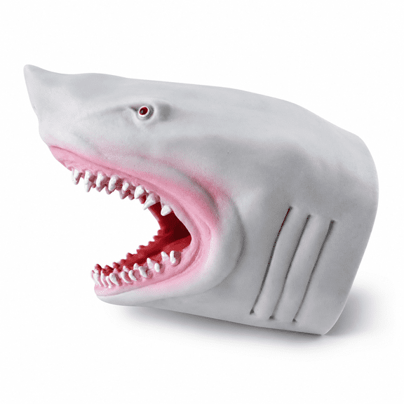 Realistic Rubber Shark Hand Puppets , Interactive Sea Animal Role Play Gloves ,Lifelike Sea Creature Hand Puppets
