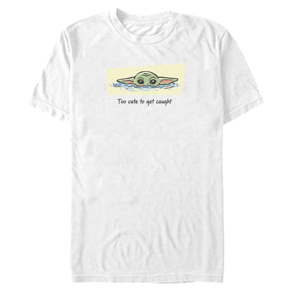 Mens Star Wars: The Mandalorian and Grogu Too Cute To Get Caught T Shirt