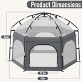 thumbnail image 4 of G TALECO GEAR Baby Playpen with Canopy - Portable Play Yard for Infants & Toddlers, Light weight Foldable Indoor Outdoor Playpen Tent for Beach Camping Travel, Dray, 4 of 9