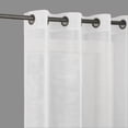 thumbnail image 4 of Gorgeous Home Linen Solid Sheer Grommet Top Curtain Panels, 55" x 84", 2-Pack Ivory Beige, 4 of 5