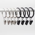 thumbnail image 4 of 10 piezas de anillos de cortina de metal, clips de cortina, ganchos de cortina multiusos para cortinas y varillas para decoración de fotos de cortinas (negro) JAMW Sencillez, 4 of 5
