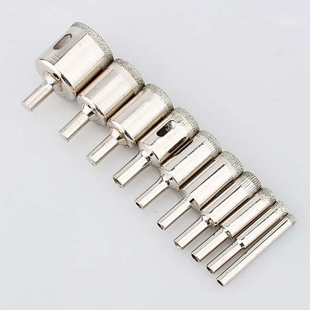 Rdeghly Diamond Hole Saw Drill Bit Set 10 PCS Diamond 6 30mm