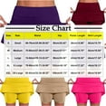 thumbnail image 3 of FRSASU Womens Skorts Tummy Control Solid Color Mid Waist Athletic Shorts Casual Skirt Pants Purple, 3 of 6