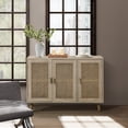 thumbnail image 5 of 43" Storage Sideboard Cabinet, Tina's Home 3 Rattan Doors Wooden Buffet Adjustable Shelves Bedroom, 5 of 8