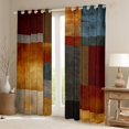 thumbnail image 2 of Castle Fairy Minimalist Geometric Rectangle Blackout Curtains Set of 2 (52x84 Each) for Female Men,Vintage Aesthetic Window Curtains,Retro Mid Century Curtains and Drapes,Breathable Home Decor, 2 of 6