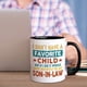 thumbnail image 3 of Taza vintage con texto "No tengo hija favorita" | Taza de café de cerámica blanca brillante | Apta para lavavajillas y microondas | Capacidad de 350 ml | Regalo divertido para mamá, papá, hija,, 3 of 5