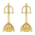 thumbnail image 4 of 2 ct Screw-Back Stud Earrings for Women | 6.5mm Round Cut Natural Citrine | 18K Yellow Gold, 4 of 5