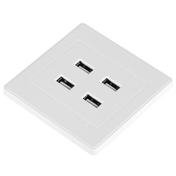 4 Usb Ports Dc 5v Electric Wall Mounted Power Socket Outlet Usb Surge Single Socket Power Socket Protector Wall Outlet Double Usb Wall