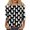 #002 White, variant on Women Round Three Quarter Sleeve Tee Full Line Drawing Figure All Over Print Loose Fit Halloween Casual Daily Pullover Top Assorted Tone Option (#008 Red,XL)