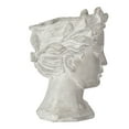 thumbnail image 3 of Greek Style Cement Head Planter, 900ML Capacity Statue Plant Pot for Indoor & Outdoor Home Garden Decor, 3 of 13