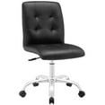 thumbnail image 1 of Hawthorne Collection Prim Faux Leather Mid Back Swivel Office Chair in Black, 1 of 4