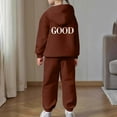 thumbnail image 6 of WhouRiu Outfit Set for Toddler Girls' Long Sleeve Solid Athletic Hoodie Pants Kids Loose Comfortable Spring Sports Outfits Brown,Size 2-3 Y, 6 of 6