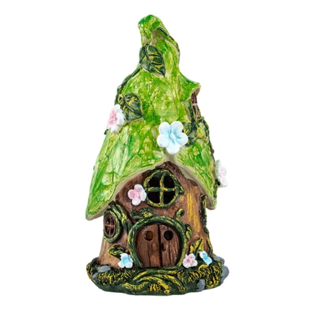 Advancent Estatuas decorativas para jardín, luces de figuritas eléctricas, decoraciones de resina de flores, esculturas para casa de árbol, adornos para Jardín y Patio Advancent HA067755-01