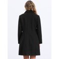 thumbnail image 3 of DARING DIVA Women's Winter Coats Casual Button Outwear Pea Overcoat L Black, 3 of 5