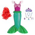 thumbnail image 1 of Disfraz de sirenita para niñas, vestido de princesa Ariel, Halloween, Carnaval, fiesta de cumpleaños, ropa de bebé zhangmengya unisex, 1 of 2