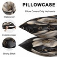 thumbnail image 5 of Throw Pillow Covers 20x20 Inch Set of 2, Black Gold Flower Waterproof Outdoor Pillow Covers, Gradient Luxurious Floral Botanical Decorative Cushion Pillowcases for Couch, Sofa, Bed, Garden, Patio, 5 of 9