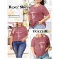 thumbnail image 4 of Anbech Christian Shirts Women Faith T Shirts Plus Size Graphic Shirts Oversized Short Sleeve Loose Tee, 4 of 5