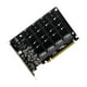 thumbnail image 1 of Tarjeta Expansión Del Lector 4 Port M.2 NVME SSD A PCIe X16 4x32Gbps Indicador LED, 1 of 9